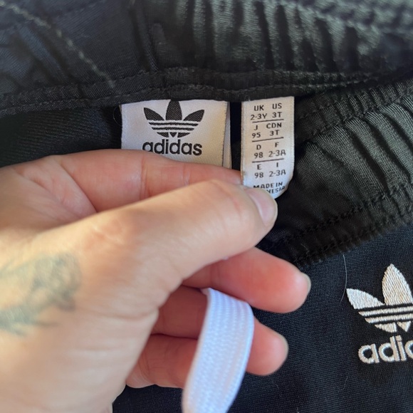 Adidas Kids Black Track Pants - Picture 2 of 2